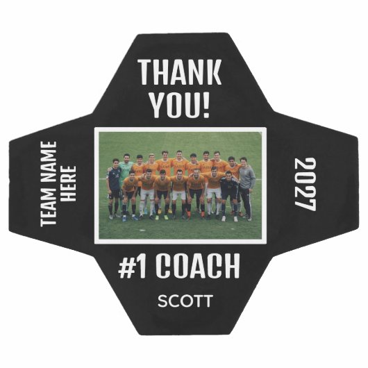 Editable Soccer Coach Appreciation Team Design Voetbal (Enkel)