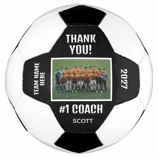 Editable Soccer Coach Appreciation Team Design Voetbal (Voorkant)