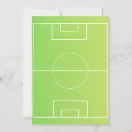 Editable soccer themed birthday invitation kaart