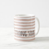 Editable Soft Heart Strong Soul Minimal Quote Mug  Koffiemok (Voorkant rechts)