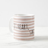 Editable Soft Heart Strong Soul Minimal Quote Mug  Koffiemok (Voorkant links)