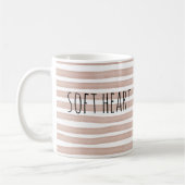 Editable Soft Heart Strong Soul Minimal Quote Mug  Koffiemok (Links)