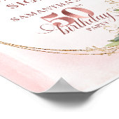 Editable Sophisticated Rose Gold 50th Birthday  Poster (Hoek)