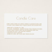 Editable Soy Candle Care Kaart met logo White (Voorkant)