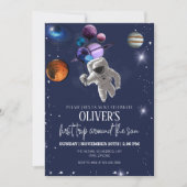 Editable Space Birthday Kaart (Voorkant)