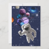 Editable Space Birthday Kaart (Achterkant)