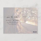 Editable sparen de Witte Handgeschreven Foto van d Briefkaart (Achterkant)