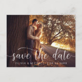 Editable sparen de Witte Handgeschreven Foto van d Briefkaart (Voorkant)