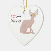 Editable Sphynx-kerstversiering Keramisch Ornament (Links)