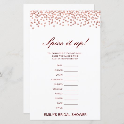 Editable Spice is omhoog, noem het Vrijgezellenfee (Voorkant / Achterkant)