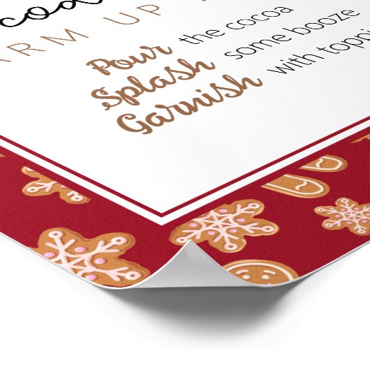 Editable Spiked Hot Cocoa Bar Sign Cookie Exchange Poster (Hoek)