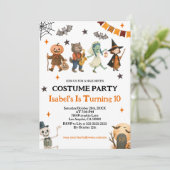 Editable Spooktacular Costume Party Halloween  Kaart (Staand voorkant)