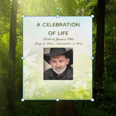 Editable Spring Flowers Celebration of Life Photo Kaart