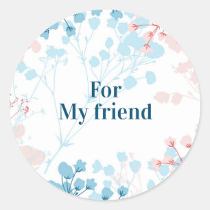 Editable Spring Pattern Quottes Round Sticker