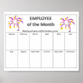 Editable Starburst Employee of the Month Poster (Voorkant)