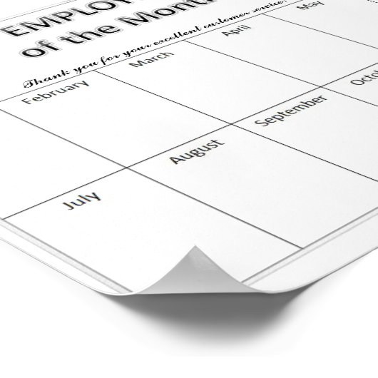 Editable Starburst Employee of the Month Poster (Hoek)