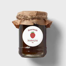 Editable Strawberry Jam Label Sticker
