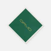 Editable Stylish Text | Gold & Hunter Green Servet (Hoek)