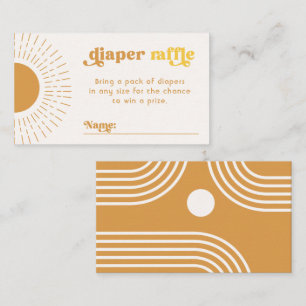 Editable Sun Diaper Raffle Kaart