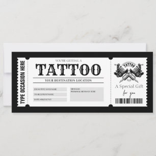EDITABLE Tatoeage Inktcadeau Kaart Cadeaubon