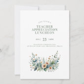 Editable Teacher Event Invitation – Appreciation o Kaart (Voorkant)