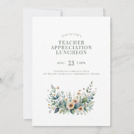 Editable Teacher Event Invitation – Appreciation o Kaart