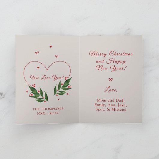 EDITABLE Teckel Grappige Hond Kerst Kaart (Binnen)