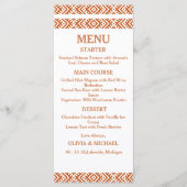Editable Template African Print Wedding Menu (Voorkant)