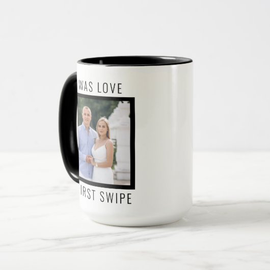 Editable Text and Custom Photo Valentine's Day  Mok (Voorkant links)