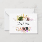 Editable Text Floral Dank u, Welkom, Home gemaakt Notitiekaartje (Voorkant)