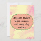 Editable Thank You Card for Therapy Clients Simple Bedankkaart (Achterkant)