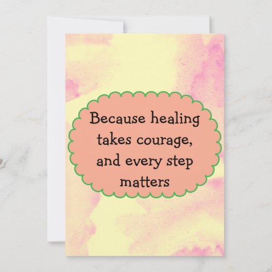 Editable Thank You Card for Therapy Clients Simple Bedankkaart (Achterkant)