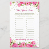 Editable The Apron Game Bridal Shower Game (Voorkant)