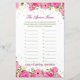 Editable The Apron Game Bridal Shower Game