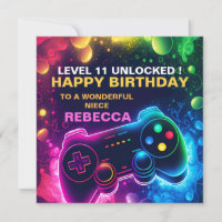 EDITABLE tiener verjaardag Gaming zoon