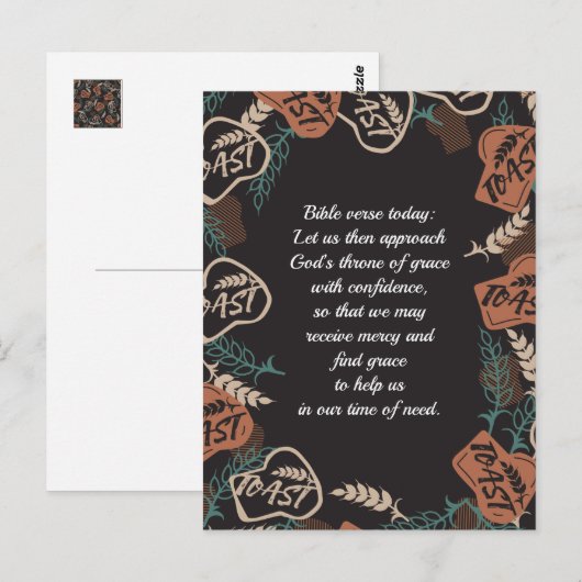 Editable Toast Bread Quote Briefkaart (Voorkant / Achterkant)