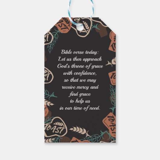 Editable Toast Bread Quote Gift Labels Cadeaulabel (Voorkant)