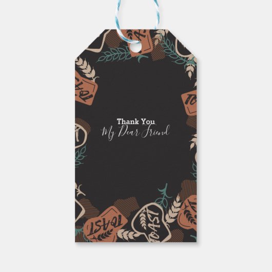 Editable Toast Bread Quote Gift Labels Cadeaulabel (Achterkant)