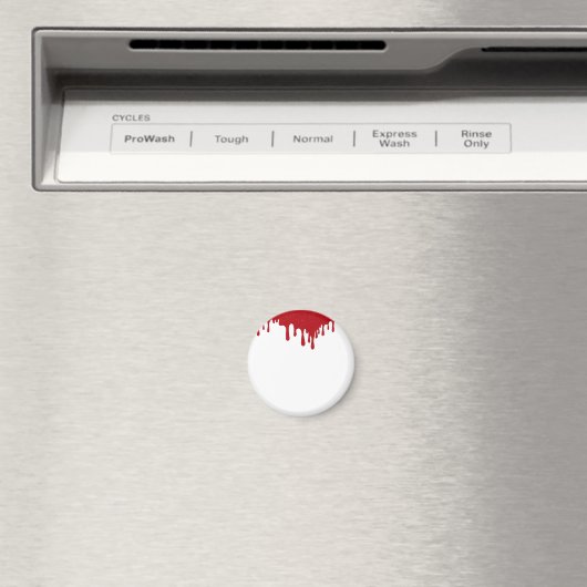 Editable Tomato Red Drip Magnet – Minimalist Style (Insitu (Vaatwasser))