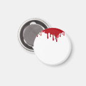 Editable Tomato Red Drip Magnet – Minimalist Style (Voorkant / Achterkant)