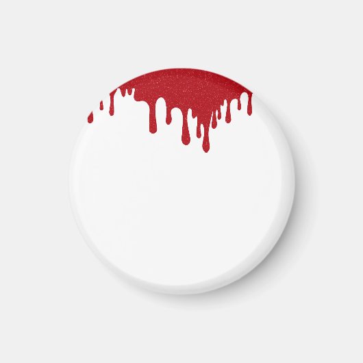 Editable Tomato Red Drip Magnet – Minimalist Style (Voorkant)