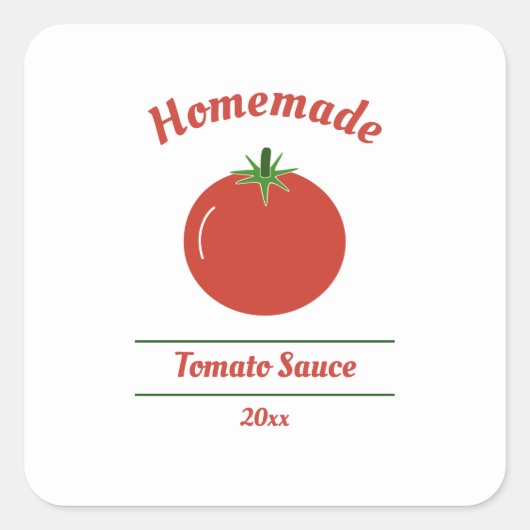 Editable Tomato Sauce Label Sticker (Voorkant)