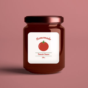 Editable Tomato Sauce Label Sticker
