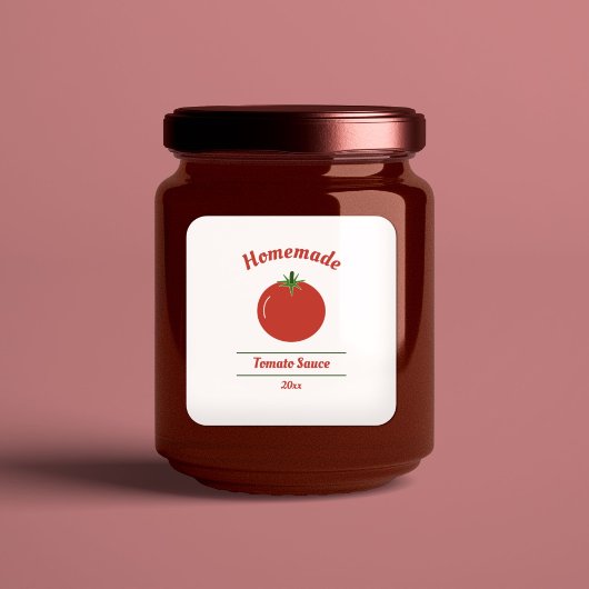 Editable Tomato Sauce Label Sticker