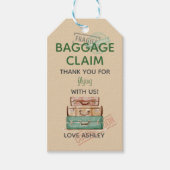 Editable Travel Theme Babydouche Bedankt Label Cadeaulabel (Voorkant)