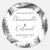 Editable Tropical Soap Packaging Labels (Voorkant)