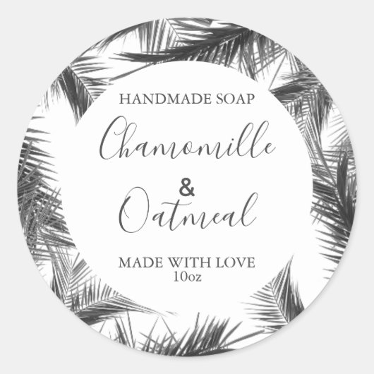 Editable Tropical Soap Packaging Labels (Voorkant)