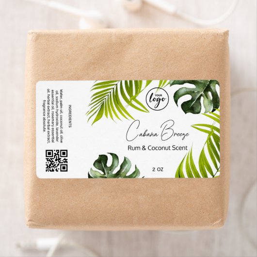 Editable Tropical Soap Packaging Labels (Insitu)