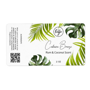 Editable Tropical Soap Packaging Labels