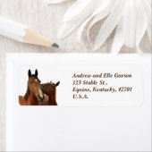 Editable Two Horses Return Address Labels (Insitu)